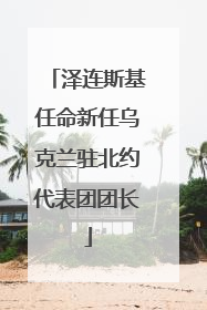 泽连斯基任命新任乌克兰驻北约代表团团长