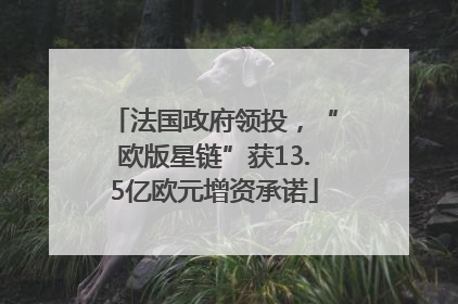法国政府领投，“欧版星链”获13.5亿欧元增资承诺