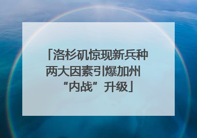 洛杉矶惊现新兵种 两大因素引爆加州“内战”升级