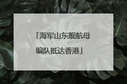 海军山东舰航母编队抵达香港