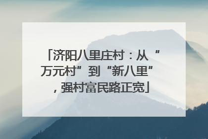 济阳八里庄村：从“万元村”到“新八里”，强村富民路正宽