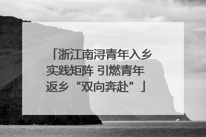 浙江南浔青年入乡实践矩阵 引燃青年返乡“双向奔赴”