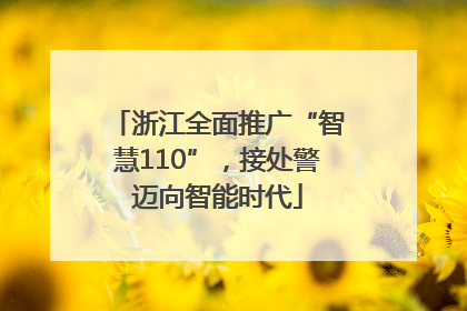 浙江全面推广“智慧110”，接处警迈向智能时代