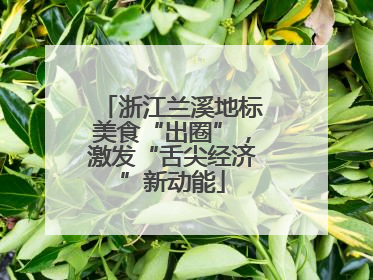 浙江兰溪地标美食“出圈”，激发“舌尖经济”新动能