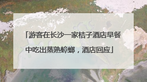游客在长沙一家桔子酒店早餐中吃出蒸熟蟑螂，酒店回应