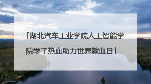 湖北汽车工业学院人工智能学院学子热血助力世界献血日