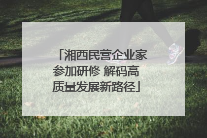 湘西民营企业家参加研修 解码高质量发展新路径