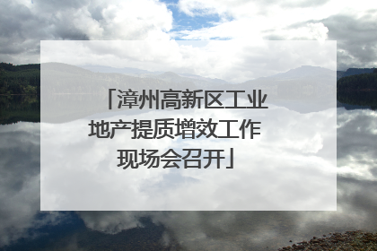 漳州高新区工业地产提质增效工作现场会召开