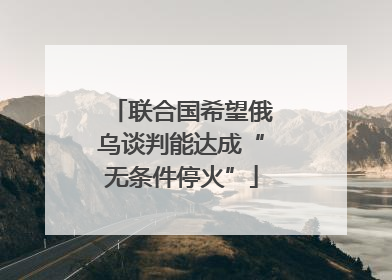 联合国希望俄乌谈判能达成“无条件停火”