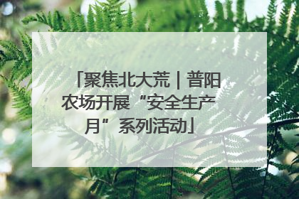 聚焦北大荒｜普阳农场开展“安全生产月”系列活动