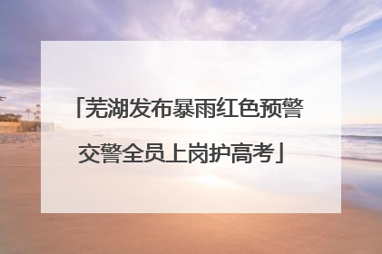 芜湖发布暴雨红色预警 交警全员上岗护高考