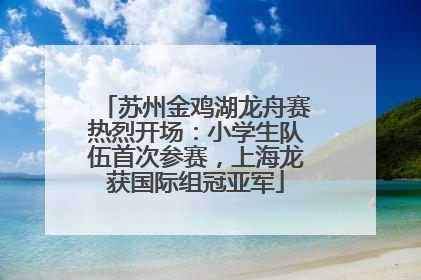 苏州金鸡湖龙舟赛热烈开场：小学生队伍首次参赛，上海龙获国际组冠亚军