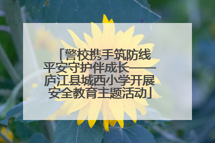 警校携手筑防线 平安守护伴成长——庐江县城西小学开展安全教育主题活动