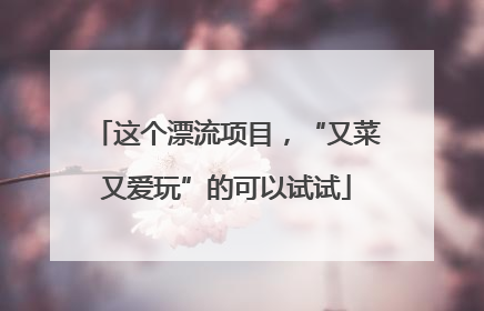 这个漂流项目，“又菜又爱玩”的可以试试