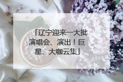 辽宁迎来一大批演唱会、演出！巨星、大咖云集