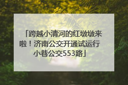 跨越小清河的红墩墩来啦！济南公交开通试运行小巷公交553路