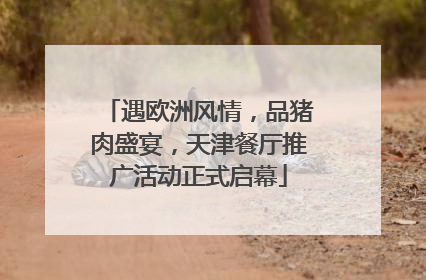 遇欧洲风情，品猪肉盛宴，天津餐厅推广活动正式启幕