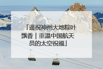 遥祝神州大地粽叶飘香｜重温中国航天员的太空祝福