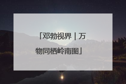 邓勃视界｜万物同栖岭南图