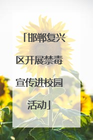 邯郸复兴区开展禁毒宣传进校园活动