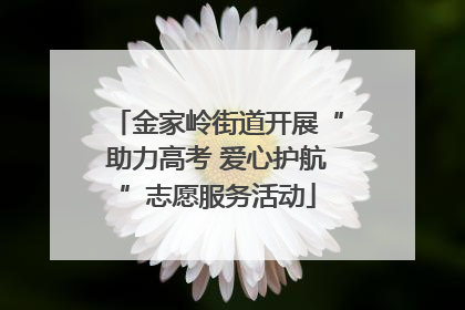 金家岭街道开展“助力高考 爱心护航”志愿服务活动