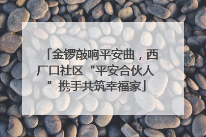 金锣敲响平安曲，西厂口社区“平安合伙人”携手共筑幸福家