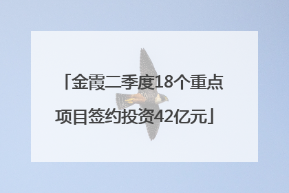 金霞二季度18个重点项目签约投资42亿元