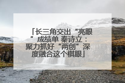 长三角交出“亮眼”成绩单 秦诗立：聚力抓好“两创”深度融合这个棋眼
