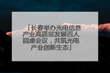 长春举办光电信息产业高质量发展百人圆桌会议，共筑光电产业创新生态