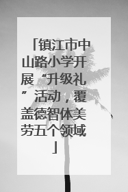 镇江市中山路小学开展“升级礼”活动，覆盖德智体美劳五个领域