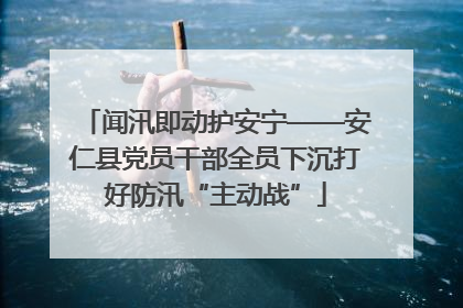 闻汛即动护安宁——安仁县党员干部全员下沉打好防汛“主动战”