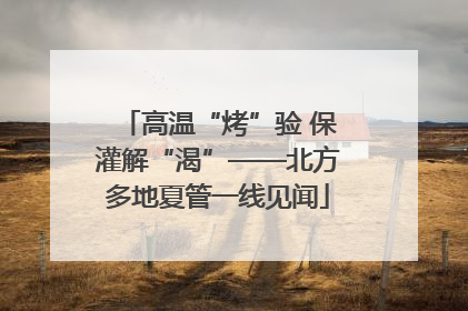 高温“烤”验 保灌解“渴”——北方多地夏管一线见闻