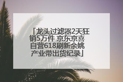 龙头过滤器2天狂销5万件 京东京喜自营618刷新余姚产业带出货纪录