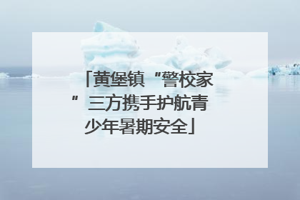 黄堡镇“警校家”三方携手护航青少年暑期安全
