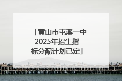 黄山市屯溪一中2025年招生指标分配计划已定