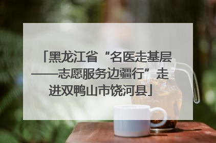 黑龙江省“名医走基层——志愿服务边疆行”走进双鸭山市饶河县