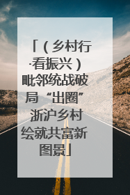 （乡村行·看振兴）毗邻统战破局“出圈” 浙沪乡村绘就共富新图景