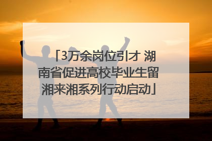 3万余岗位引才 湖南省促进高校毕业生留湘来湘系列行动启动