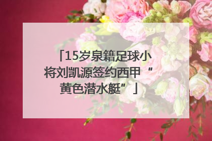 15岁泉籍足球小将刘凯源签约西甲“黄色潜水艇”