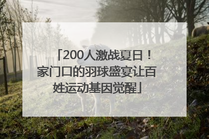 200人激战夏日！家门口的羽球盛宴让百姓运动基因觉醒