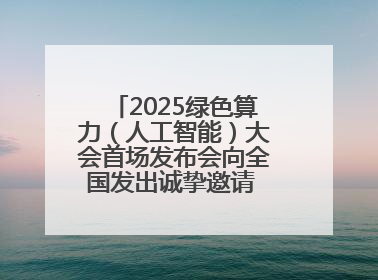 2025绿色算力（人工智能）大会首场发布会向全国发出诚挚邀请 共赴绿色算力与人工智能融合之约