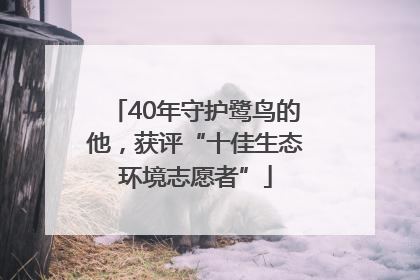 40年守护鹭鸟的他，获评“十佳生态环境志愿者”