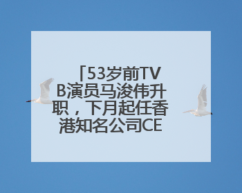 53岁前TVB演员马浚伟升职，下月起任香港知名公司CEO！曾回应“考公上岸”：真不是公务员