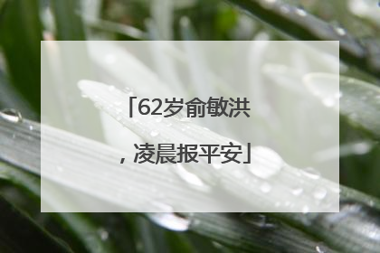 62岁俞敏洪，凌晨报平安