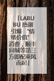 LABUBU 热潮引爆 “情绪价值” 消费，顺丰同城等第三方即配乘风而起